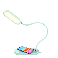 Лампа настольная Momax Q.LED Flex с беспроводной зарядкой Голубая