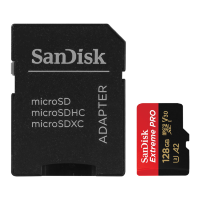 Карта памяти SanDisk Extreme Pro microSDXC 128Gb UHS-I U3 + SD Adapter
