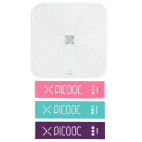 Умные диагностические весы с Wi-Fi Picooc S3 Белые + фитнес-ленты и видеоуроки в подарок