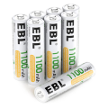 Комплект аккумуляторных батарей EBL AAA 1100mAh (8шт)
